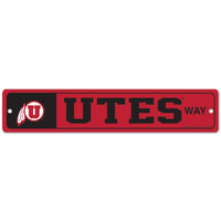 Wholesale-Utah Utes Street / Zone Sign 3.75" x 19"