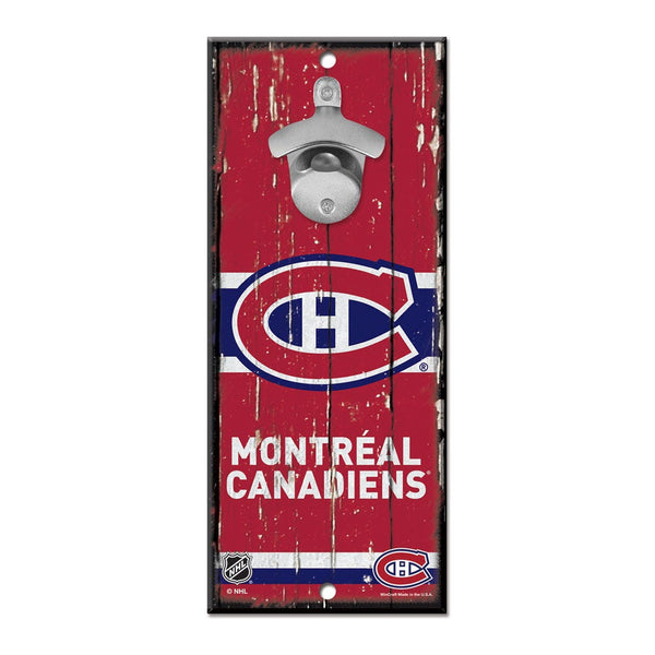 Montreal Canadiens Bottle Opener Sign 5x11