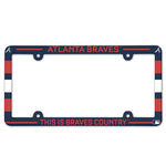 Atlanta Braves SLOGAN Lic Plate Frame Full Color