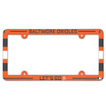 Baltimore Orioles SLOGAN Lic Plate Frame Full Color