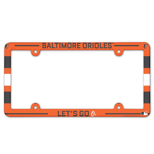 Baltimore Orioles SLOGAN Lic Plate Frame Full Color