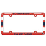 Boston Red Sox SLOGAN Lic Plate Frame Full Color