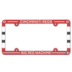 Cincinnati Reds SLOGAN Lic Plate Frame Full Color