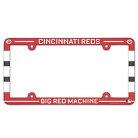 Cincinnati Reds SLOGAN Lic Plate Frame Full Color