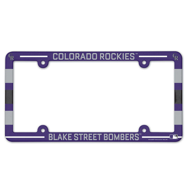 Colorado Rockies SLOGAN Lic Plate Frame Full Color