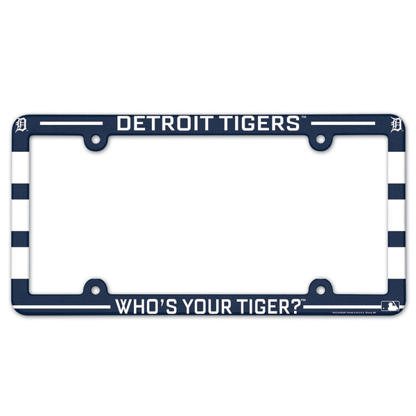 Detroit Tigers SLOGAN Lic Plate Frame Full Color