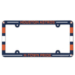 Houston Astros SLOGAN Lic Plate Frame Full Color