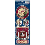 Wholesale-Florida State Seminoles Prismatic Decal 4" x 11"