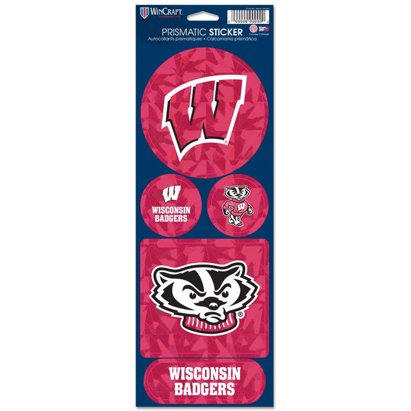 Wisconsin Badgers Prismatic Decal 4" x 11"