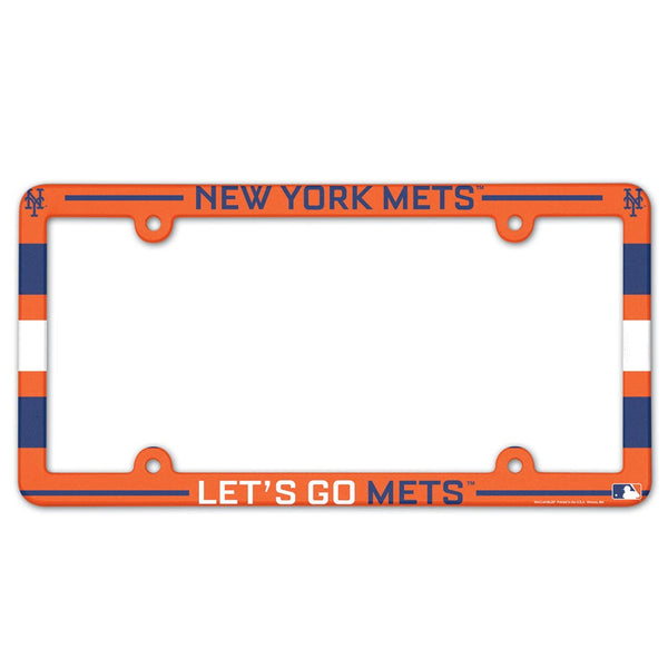New York Mets SLOGAN Lic Plate Frame Full Color