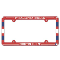 Philadelphia Phillies SLOGAN Lic Plate Frame Full Color
