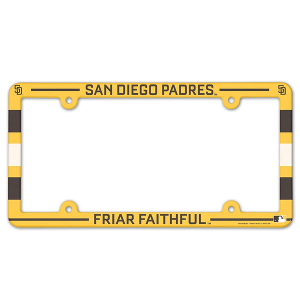 San Diego Padres SLOGAN Lic Plate Frame Full Color