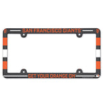 San Francisco Giants SLOGAN Lic Plate Frame Full Color