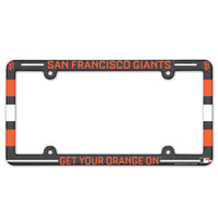 San Francisco Giants SLOGAN Lic Plate Frame Full Color