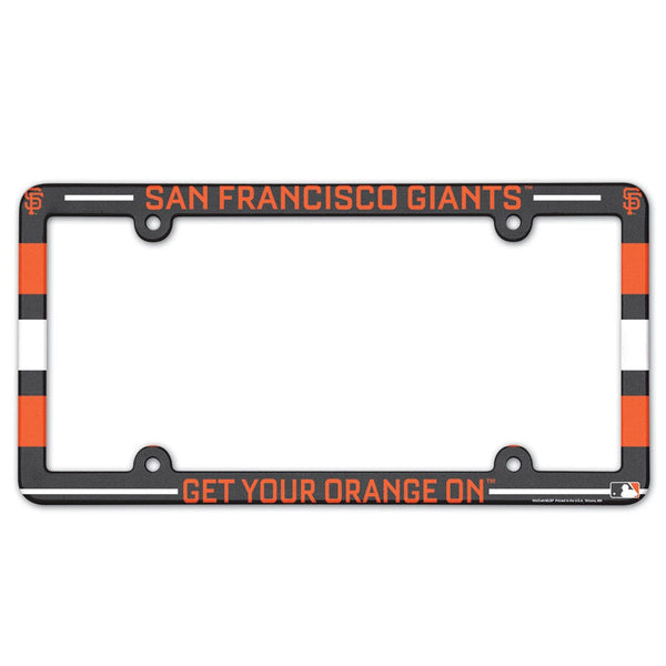 San Francisco Giants SLOGAN Lic Plate Frame Full Color