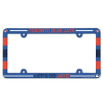 Toronto Blue Jays SLOGAN Lic Plate Frame Full Color