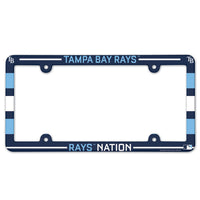 Tampa Bay Rays SLOGAN Lic Plate Frame Full Color