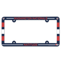 Washington Nationals SLOGAN Lic Plate Frame Full Color