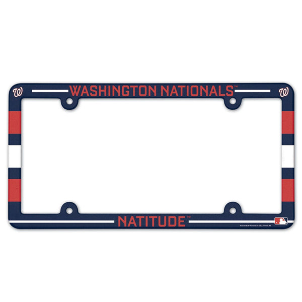 Washington Nationals SLOGAN Lic Plate Frame Full Color