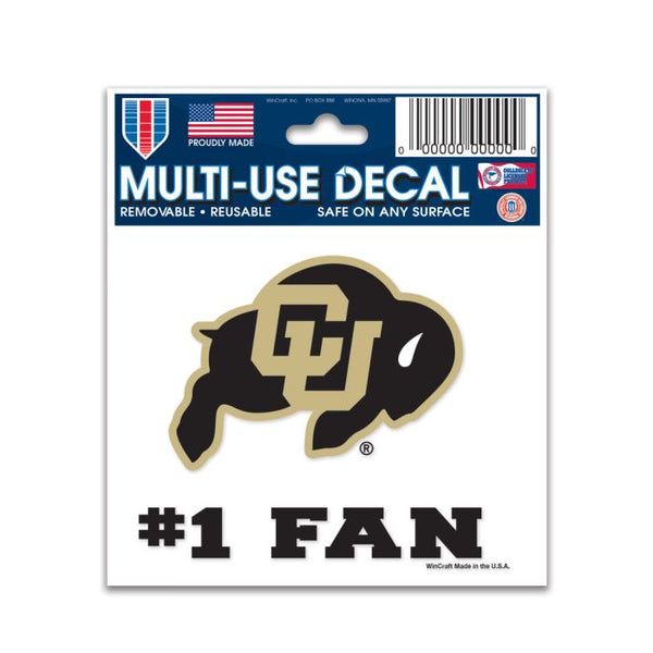 Wholesale-Colorado Buffaloes #1 FAN Multi-Use Decal 3" x 4"