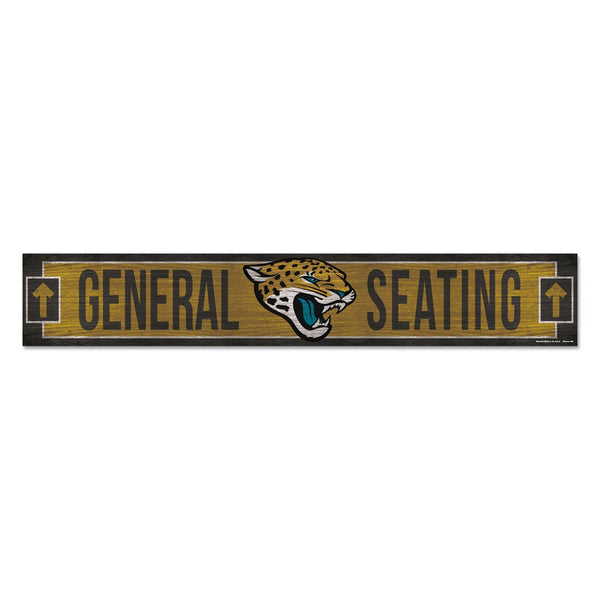 Jacksonville Jaguars Wood Sign 6"x36" 3/8" thick