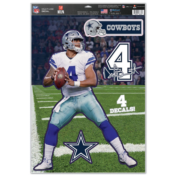 Dallas Cowboys Multi-Use Decal 11" x 17" Dak Prescott