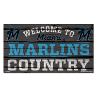Miami Marlins Wood Sign 13"x24" 1/4" thick