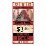 Arizona Diamondbacks Wood Sign 6x12 3/8" thick