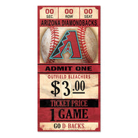 Arizona Diamondbacks Wood Sign 6x12 3/8" thick