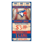 Toronto Blue Jays Wood Sign 6x12 3/8" thick