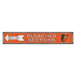 Baltimore Orioles SECTIONS Wood Sign 6"x36" 3/8" thick