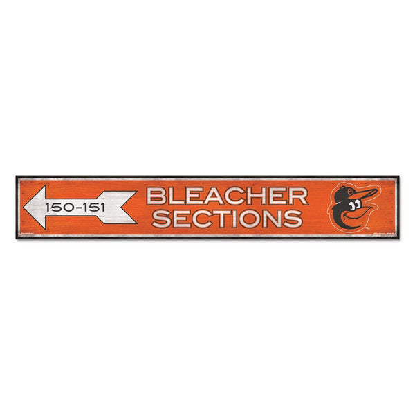 Baltimore Orioles SECTIONS Wood Sign 6"x36" 3/8" thick