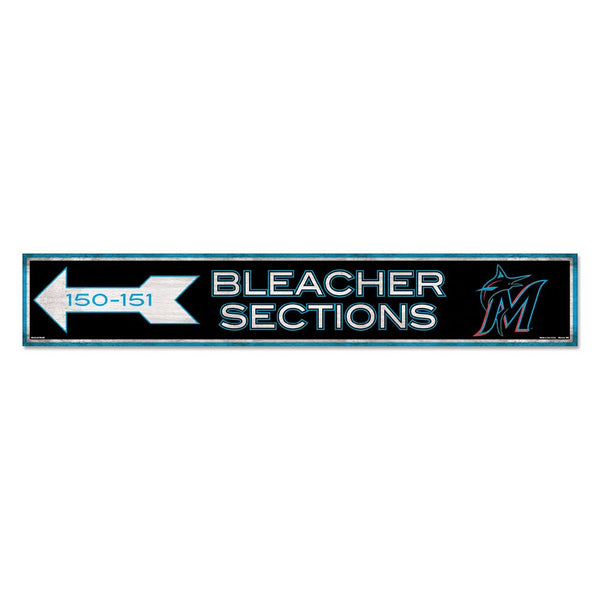 Miami Marlins Wood Sign 6"x36" 3/8" thick