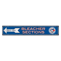Toronto Blue Jays SECTIONS Wood Sign 6"x36" 3/8" thick