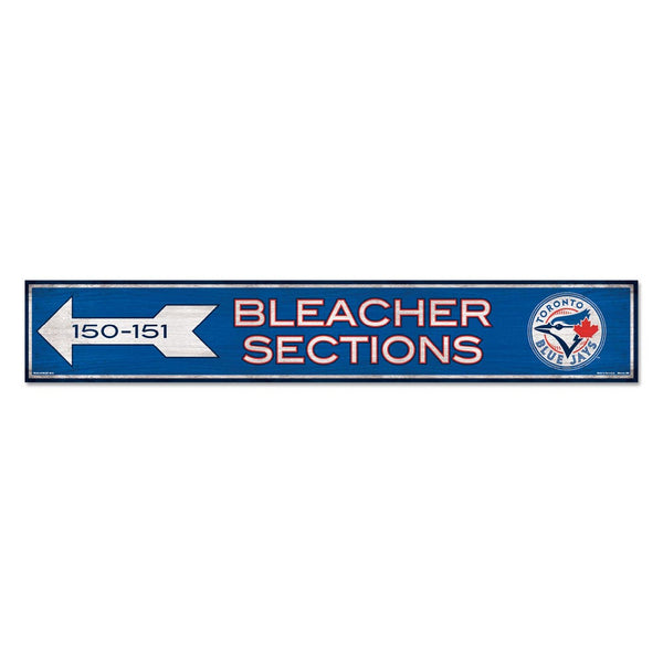 Toronto Blue Jays SECTIONS Wood Sign 6"x36" 3/8" thick