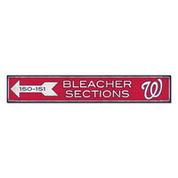 Washington Nationals SECTIONS Wood Sign 6"x36" 3/8" thick