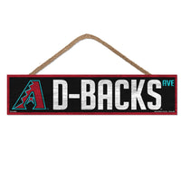 Arizona Diamondbacks Wood Sign-with Rope 4" x 17"