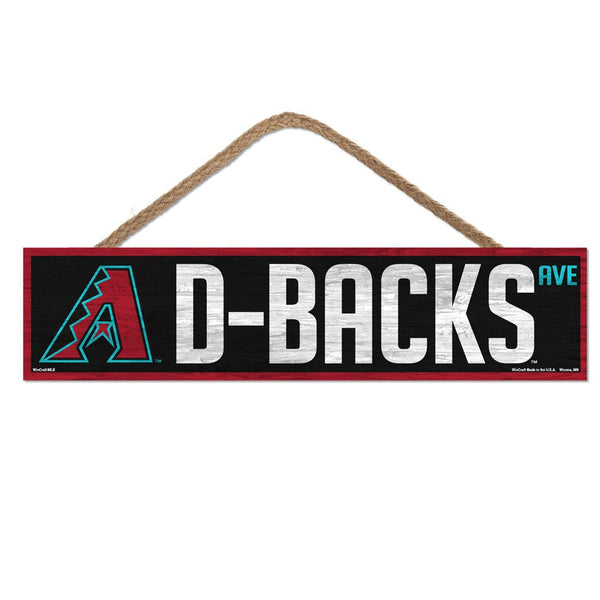 Arizona Diamondbacks Wood Sign-with Rope 4" x 17"