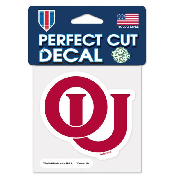 Wholesale-Oklahoma Sooners / Vintage Collegiate vault Perfect Cut Color Decal 4" x 4"