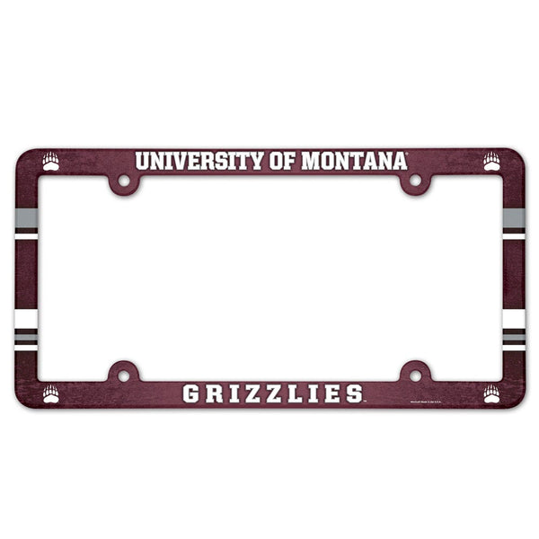 Montana Grizzlies Lic Plate Frame Full Color