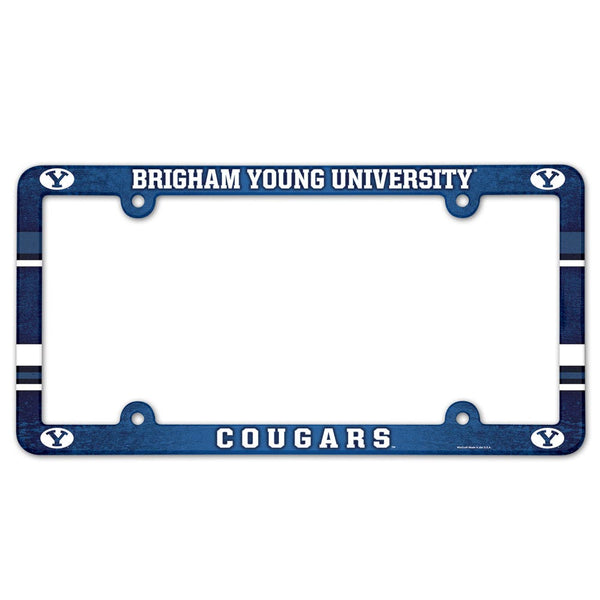 Brigham Young Cougars Lic Plate Frame Full Color