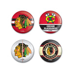 Chicago Blackhawks Button 4 Pack 1 1/4" Rnd