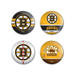 Boston Bruins Button 4 Pack 1 1/4" Rnd