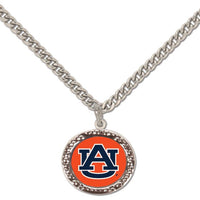 Wholesale-Auburn Tigers Necklace w/Charm Jewelry Card