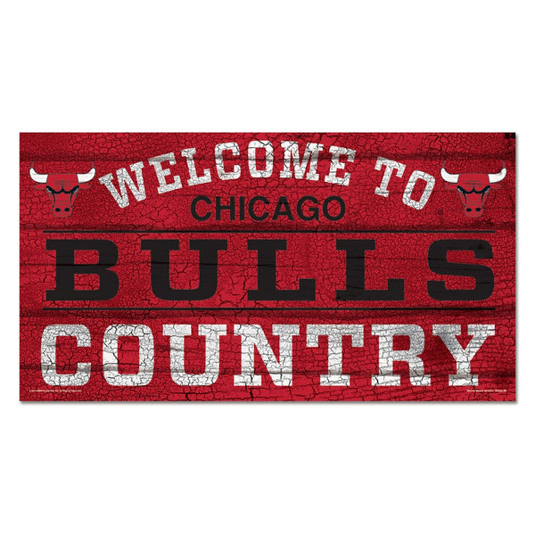 Chicago Bulls Wood Sign 13"x24" 1/4" thick