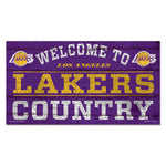Los Angeles Lakers Wood Sign 13"x24" 1/4" thick
