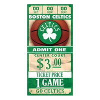 Boston Celtics Wood Sign 6x12 3/8" thick