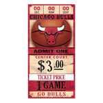 Chicago Bulls Wood Sign 6x12 3/8" thick