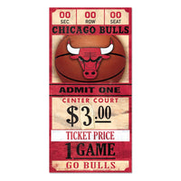 Chicago Bulls Wood Sign 6x12 3/8" thick
