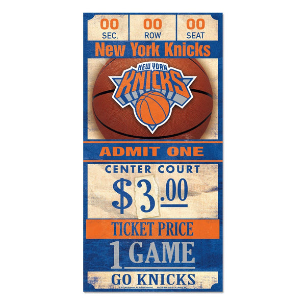 New York Knicks Wood Sign 6x12 3/8" thick